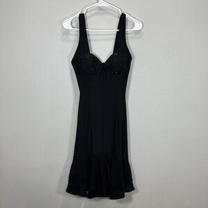 Aggie vintage Y2K‎ dress sweetheart babydoll dress black